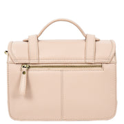Woman's Leather Crossbody Satchel Handbag, Top Handle Purse with Gold Hardware Fallon