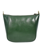 Womens Genuine Leather Cross Body Bag Small Zip Top Sling Handbag Liv Green