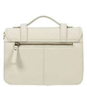 Woman's Leather Crossbody Satchel Handbag, Top Handle Purse with Gold Hardware Fallon