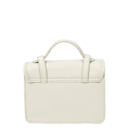 Leather Mini Crossbody Handbag For Womens, Top Handle Satchel Purse with Gold Hardware Trinket