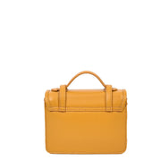 Leather Mini Crossbody Handbag For Womens, Top Handle Satchel Purse with Gold Hardware Trinket