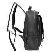 Premium Leather Backpack for Mens Hiking Travelling Casual Daypack A185 Black