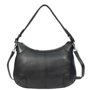 Womens Real Leather Shoulder Bag Classic Outgoing Fashion Cross Body Style Kerry Black