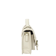 Leather Mini Crossbody Handbag For Womens, Top Handle Satchel Purse with Gold Hardware Trinket