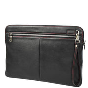 Real Leather Slim Laptop Sleeves Case 15inch Document Folder Organiser Folio Bag A1041 Black