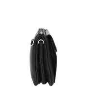 Genuine Leather Mens Wrist Clutch Bag Money Travel Organiser A302 Black