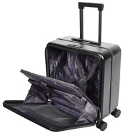 Pilot Case Hard PC Laptop Bag 4 Wheels Business Travel Luggage Scoot Black-6