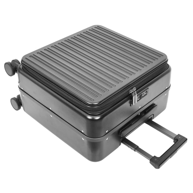 Pilot Case Hard PC Laptop Bag 4 Wheels Business Travel Luggage Scoot Black-7
