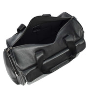 Genuine Leather Travel Holdall Weekend Duffle Bag Kitbag Black