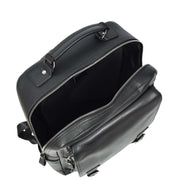 Premium Leather Backpack for Mens Hiking Travelling Casual Daypack A185 Black