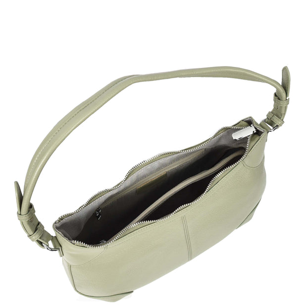 Womens Real Leather Shoulder Bag Classic Outgoing Fashion Cross Body Style Kerry Mint Green