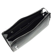 Real Leather Mens Wrist Organiser Zip Top Business Travel Clutch Bag Caba Black