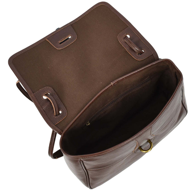 Ladies Leather Handbag 2-in-1 Shoulder Crossbody Bag Classic Organiser with Multiple Pockets Hilda Coffee