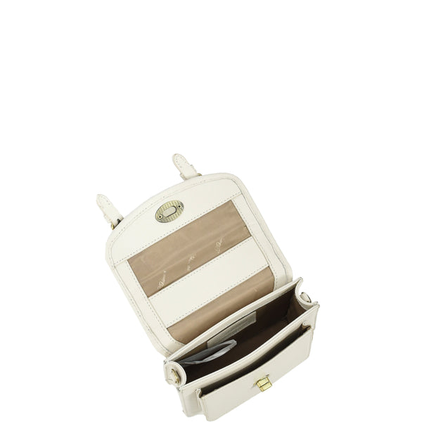 Leather Mini Crossbody Handbag For Womens, Top Handle Satchel Purse with Gold Hardware Trinket