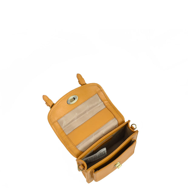 Leather Mini Crossbody Handbag For Womens, Top Handle Satchel Purse with Gold Hardware Trinket