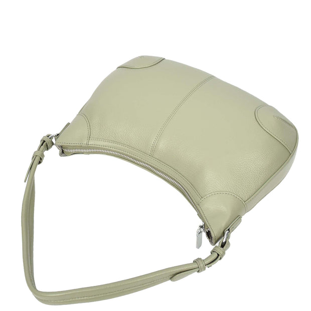 Womens Real Leather Shoulder Bag Classic Outgoing Fashion Cross Body Style Kerry Mint Green