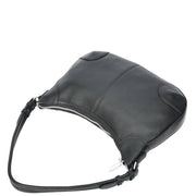 Womens Real Leather Shoulder Bag Classic Outgoing Fashion Cross Body Style Kerry Black