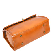 Womens Smooth Leather Crossbody Bag Casual Outgoing Top Handle Handbag A029 Tan-6
