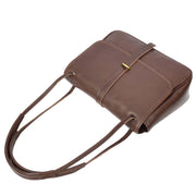 Ladies Leather Handbag 2-in-1 Shoulder Crossbody Bag Classic Organiser with Multiple Pockets Hilda Coffee