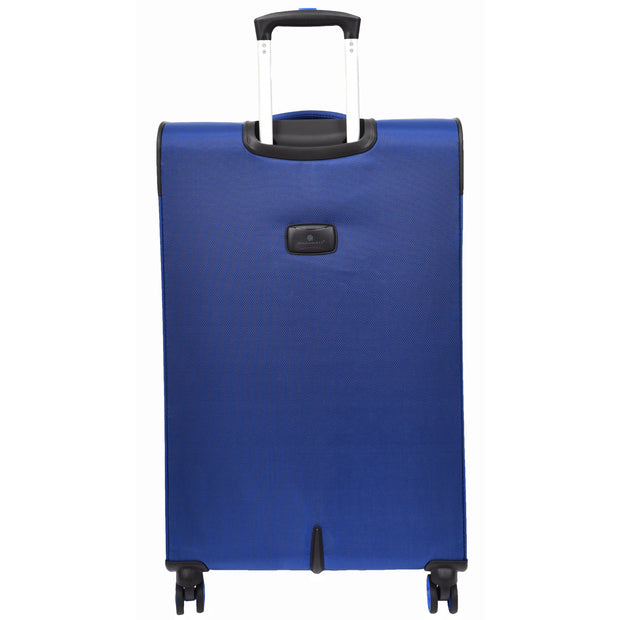 4 Wheel Suitcases Lightweight Soft Luggage Navy A1 Fashion Goods