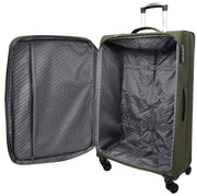 Lightweight 4 Wheels Soft Luggage Expandable TSA Lock Mercury Green