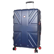 British Union Jack Hardside Spinner Suitcase 8 Wheels Hard Shell Travel Bag Navy large-1