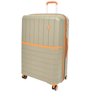 Solid 8 Wheel Luggage Lightweight PP Expandable Suitcases Travel Bags Cruise Champagne