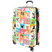 4 Wheel Luggage Hard PC Expandable Lightweight Suitcases Travel Bags Pet Animals Print