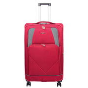 Expandable Four Wheel Soft Suitcase Luggage York Red 9