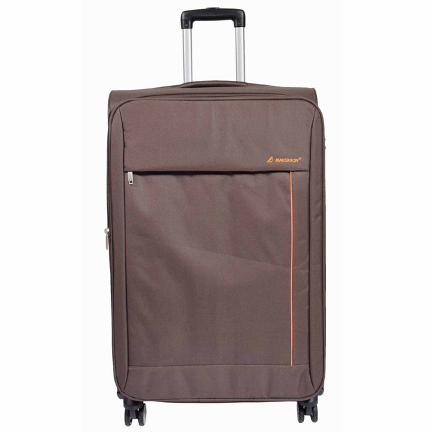 Lightweight 4 Wheel Luggage Expandable Soft Venus Brown 3