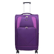 Expandable Four Wheel Soft Suitcase Luggage York Purple 9