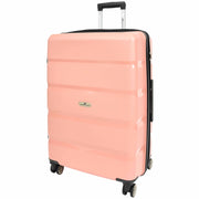 Robust Expandable 8 Wheel PP Hard Shell Suitcases Travel Bags Trolley Luggage Pluto Rose Gold