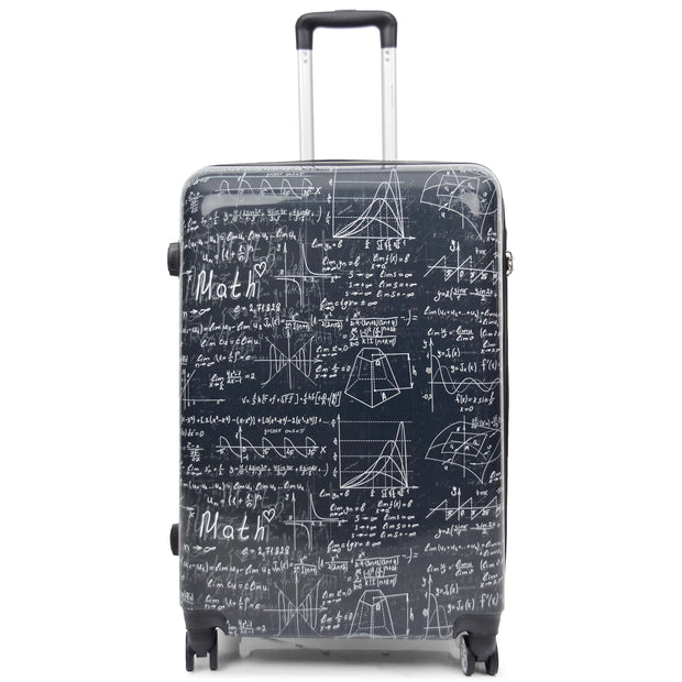 Expandable Four Wheel Print Suitcase Hard Shell Luggage ALGEBRA 3