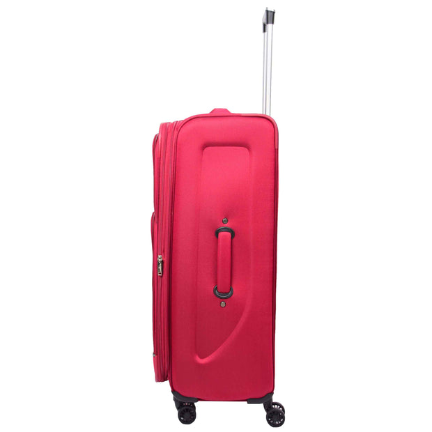 Expandable Four Wheel Soft Suitcase Luggage York Red 10