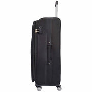 Lightweight 4 Wheel Luggage Expandable Soft Venus Black 4