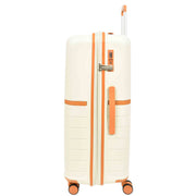 Solid 8 Wheel Luggage Lightweight PP Expandable Suitcases Travel Bags Cruise Milky