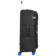 Dual 4 Wheel Soft Suitcases Lightweight Expandable Luggage TSA Lock Travel Bags Trivial Black