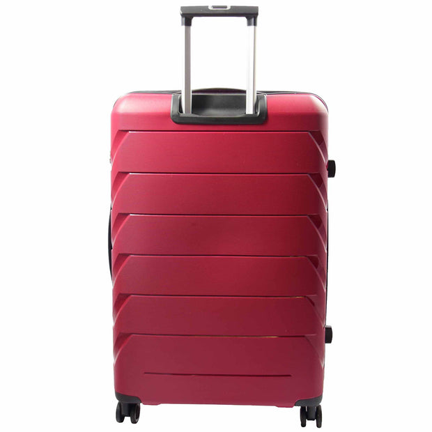Strong 8 Wheel Hard Shell PP Luggage Expandable Suitcase Travel Bags Orion Burgundy