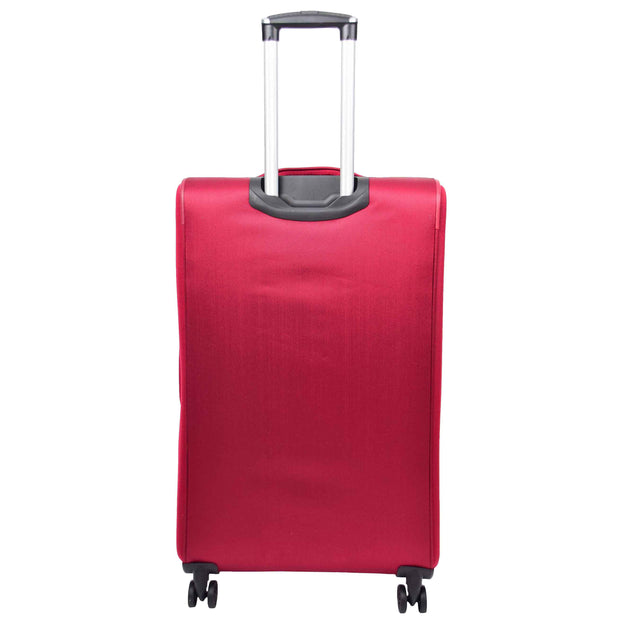 Expandable Four Wheel Soft Suitcase Luggage York Red 12