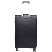 Expandable Four Wheel Soft Suitcase Luggage York Black 11