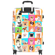 4 Wheel Luggage Hard PC Expandable Lightweight Suitcases Travel Bags Pet Animals Print