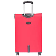Lightweight 4 Wheel Luggage Expandable Soft Venus Red 5