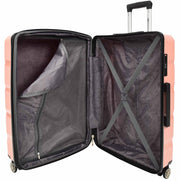 Robust Expandable 8 Wheel PP Hard Shell Suitcases Travel Bags Trolley Luggage Pluto Rose Gold