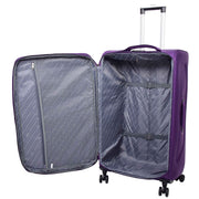 Expandable Four Wheel Soft Suitcase Luggage York Purple 12