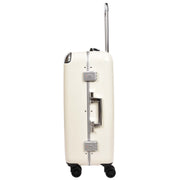 Premium Luggage Metal Frame Hard Side Spinner 8 Wheels TSA Latch PC Shell Suitcases Elite Beige medium-3