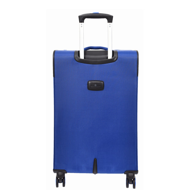 Dual 4 Wheel Soft Suitcases Lightweight Expandable Luggage TSA Lock Travel Bags Trivial Navy medium-4