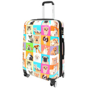 4 Wheel Luggage Hard PC Expandable Lightweight Suitcases Travel Bags Pet Animals Print