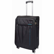 Lightweight 4 Wheel Luggage Expandable Soft Venus Black 7