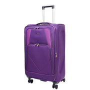 Expandable Four Wheel Soft Suitcase Luggage York Purple 13
