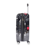 Dual 4 Wheel Luggage Hard Shell Music Print BELMORE 7